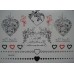 Временные татуировки в ассортименте Waterproof body tattoo stickers